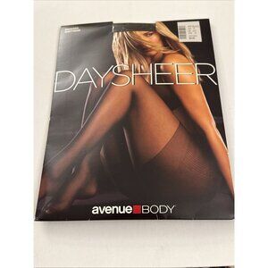 New Avenue Body Daysheer Nylon Pantyhose Off Black Size C MA1